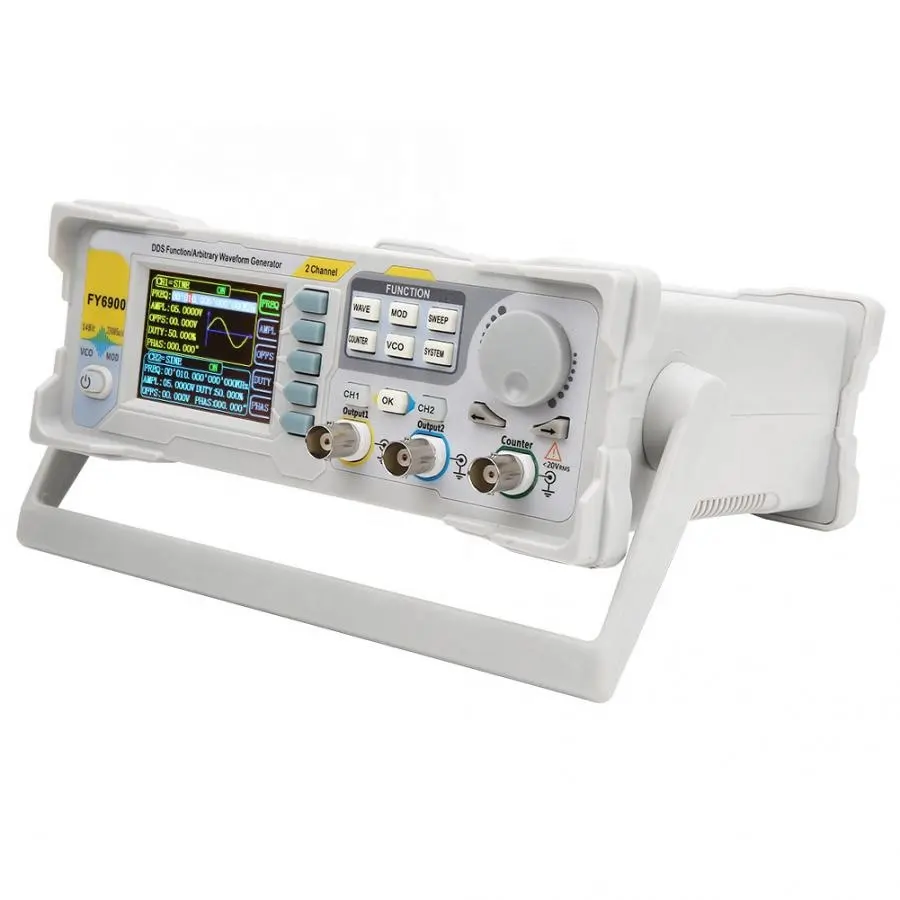 مولد إشارات موجية عشوائية ثنائ - مراجعة Dual Channel Arbitrary Waveform Function Generator 60Mhz وسعره